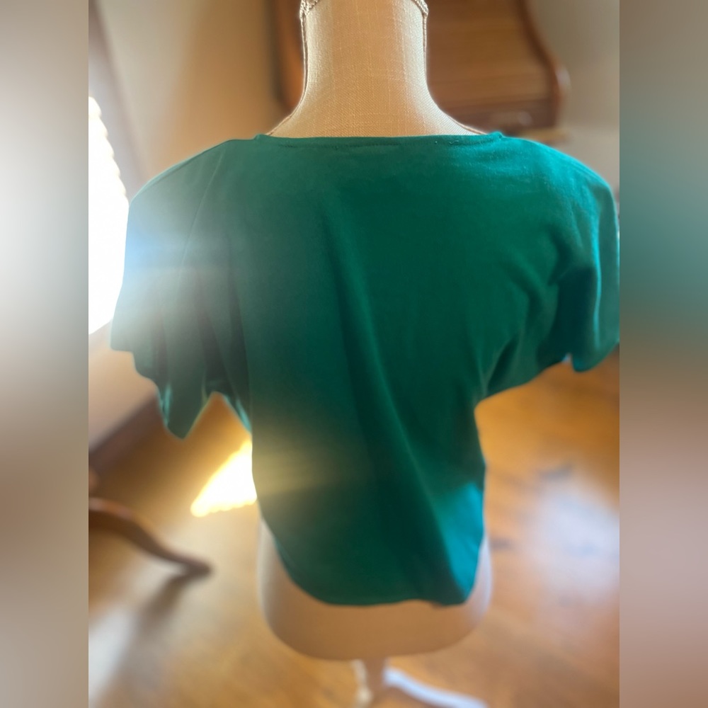 Turquoise Vintage Top with Shoulder Tops - Picture 4 of 9